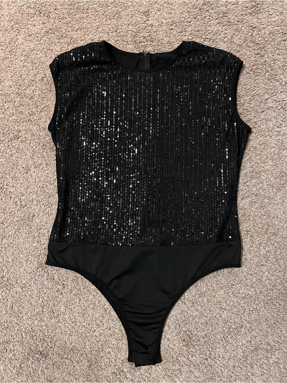 Black Sequin Bodysuit